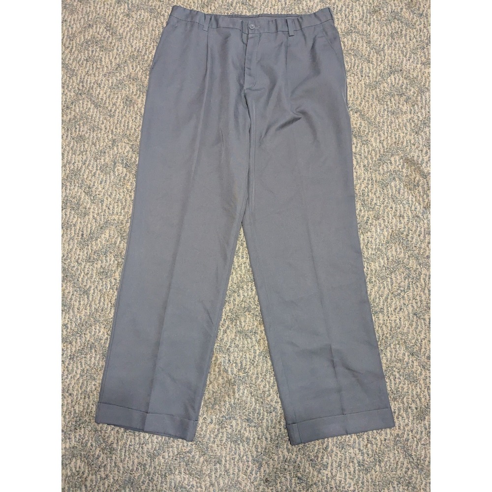 Nike Golf Dri-FIT Mens Pleated Cuffed Pants Grey 35x32 Performance Trousers
